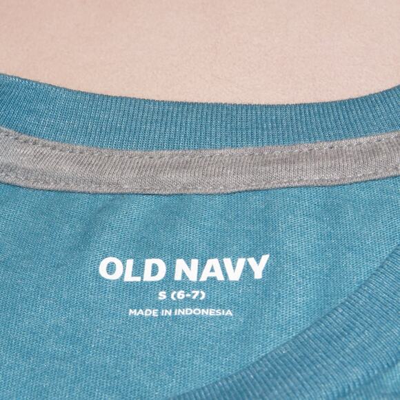 Old Navy Blue Dinosaur BMX Print Boys Graphic T-Shirt - Picture 5 of 6